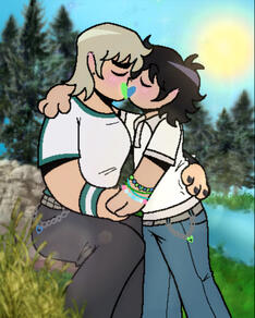 Knees-up (+1 extra character & detailed background) $25